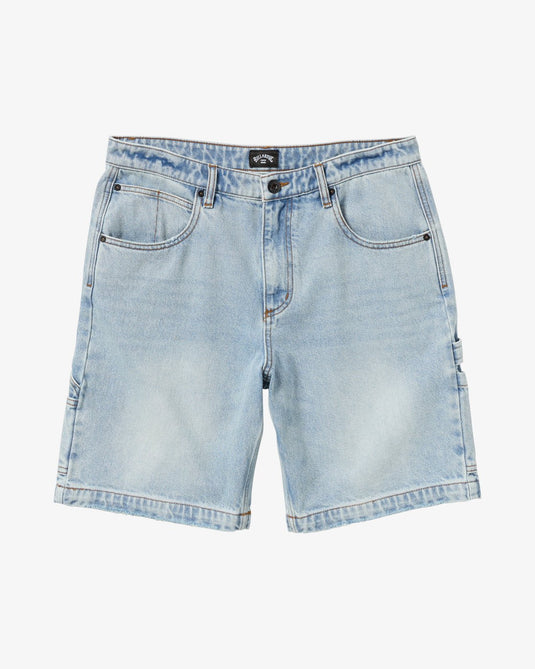 Billabong Men's Bad Dog 21" Workwear Shorts Bleached Aqua 24A201501-BLA