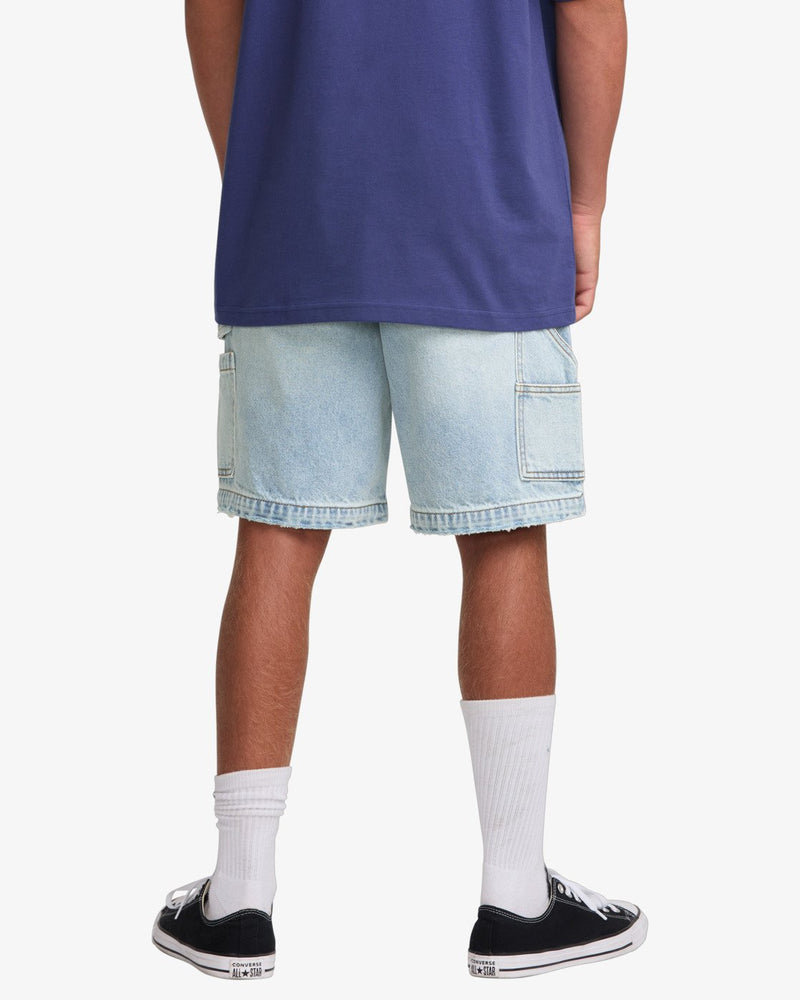 Load image into Gallery viewer, Billabong Men&#39;s Bad Dog 21&quot; Workwear Shorts Bleached Aqua 24A201501-BLA
