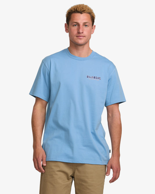 Billabong Men's Twin Peaks Short Sleeves T-Shirt Sky Blue 24A351528-SKY