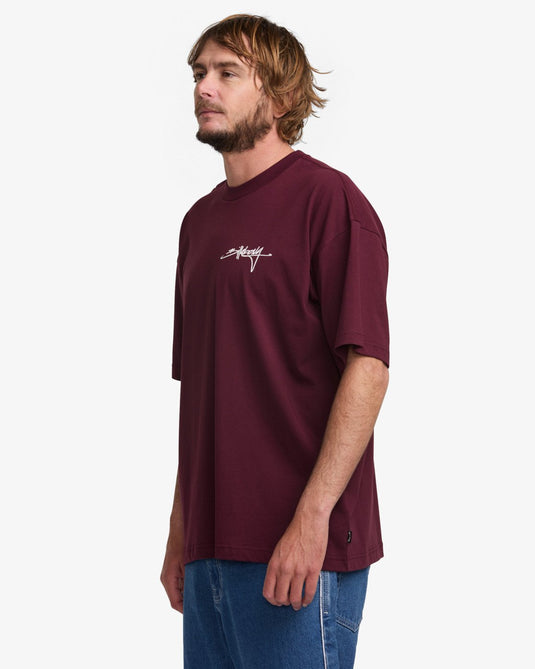 Billabong Men's Trucker Short Sleeves T-Shirt Plum 24A351532-PLM