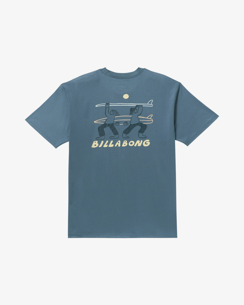 Load image into Gallery viewer, Billabong Men&#39;s Split The Peak Reagular T-Shirt Steel Blue 24A353522-SSB
