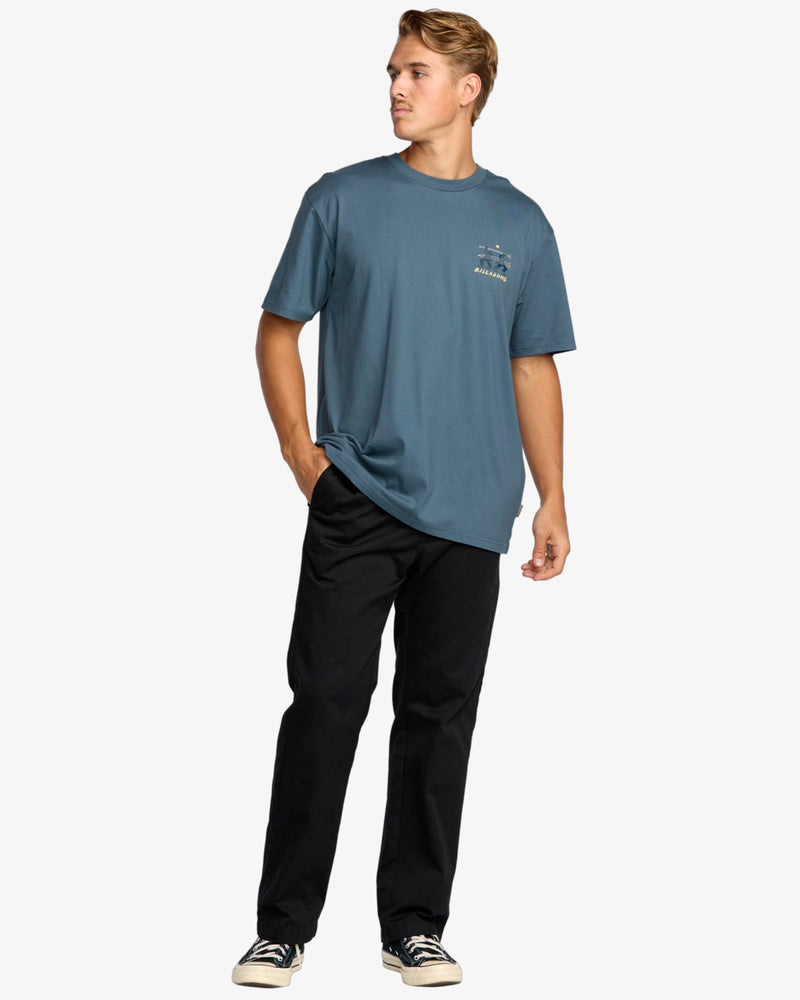 Load image into Gallery viewer, Billabong Men&#39;s Split The Peak Reagular T-Shirt Steel Blue 24A353522-SSB
