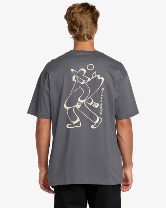 Billabong Men's Up The Beach Regular T-Shirt Char 24A353523-CRC