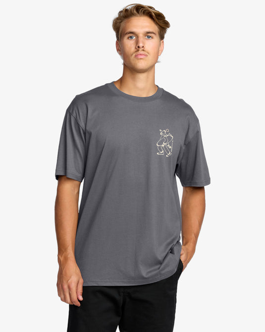 Billabong Men's Up The Beach Regular T-Shirt Char 24A353523-CRC