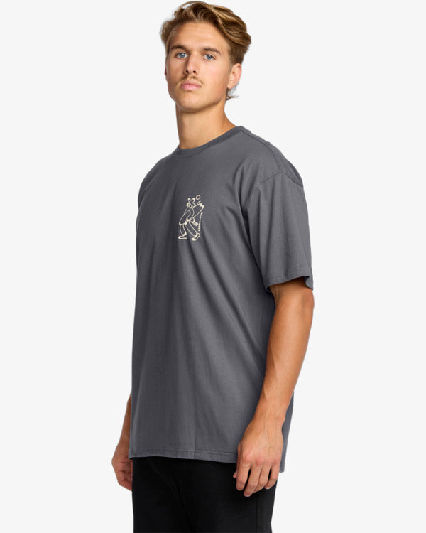 Load image into Gallery viewer, Billabong Men&#39;s Up The Beach Regular T-Shirt Char 24A353523-CRC
