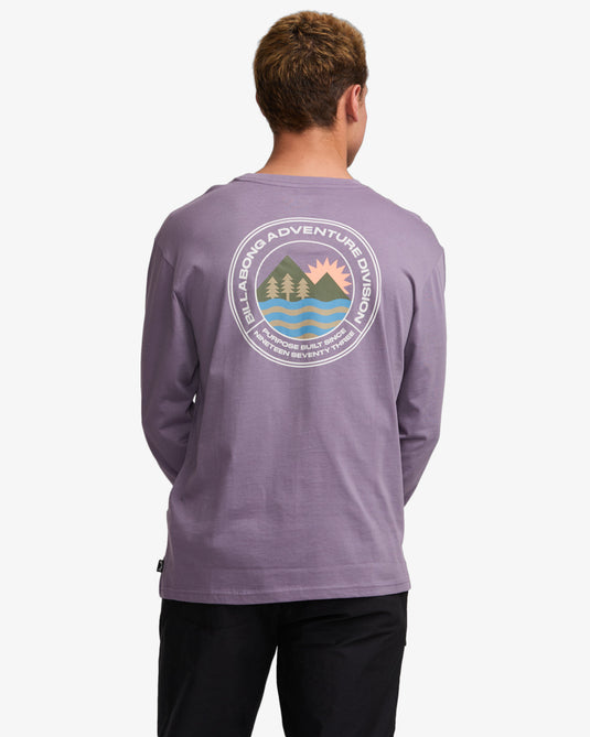 Billabong Men's Rockies Long Sleeves T-Shirt Lavender 23A361504_LAV