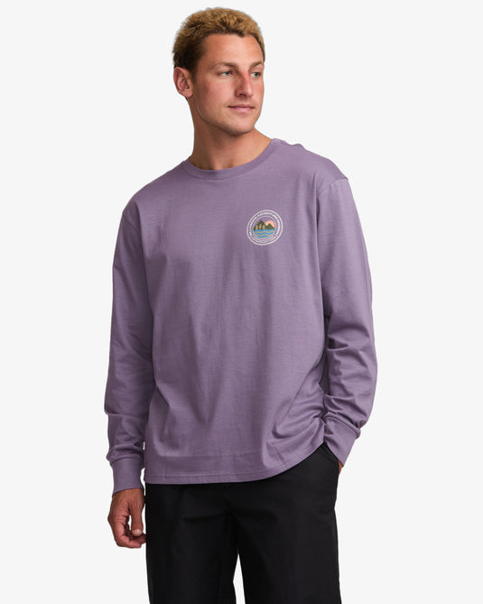 Billabong Men's Rockies Long Sleeves T-Shirt Lavender 23A361504_LAV