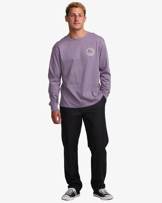Billabong Men's Rockies Long Sleeves T-Shirt Lavender 23A361504_LAV