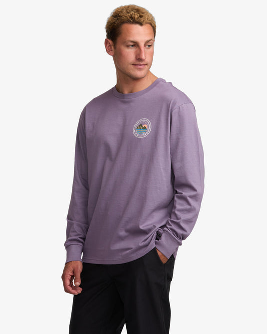 Billabong Men's Rockies Long Sleeves T-Shirt Lavender 23A361504_LAV