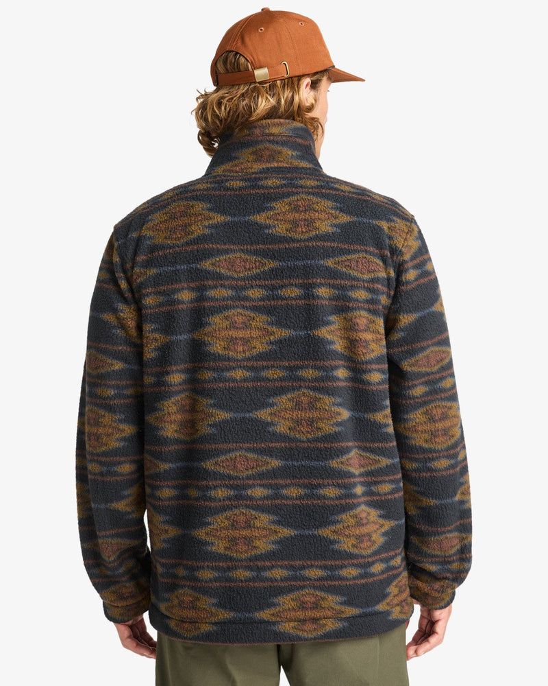 Load image into Gallery viewer, Billabong Men's Boundary Half Zip Mock Neck Fleece Black1 24A411507-BK1
