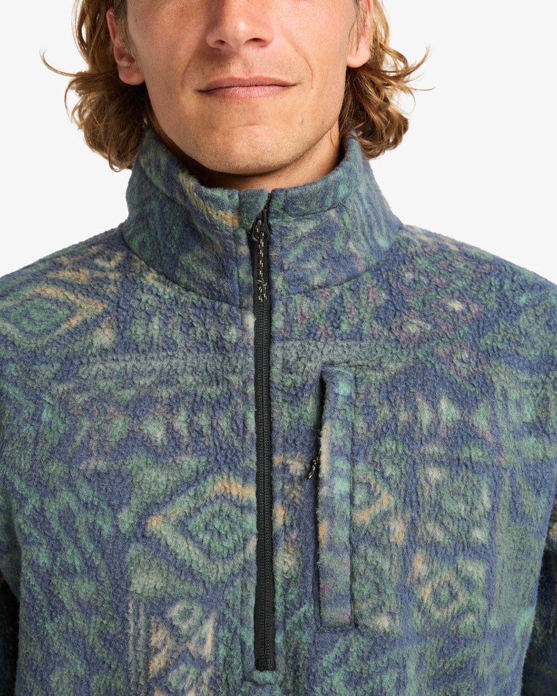 Load image into Gallery viewer, Billabong Men&#39;s Boundary Half Zip Mock Neck Navy 24A411507-NVY
