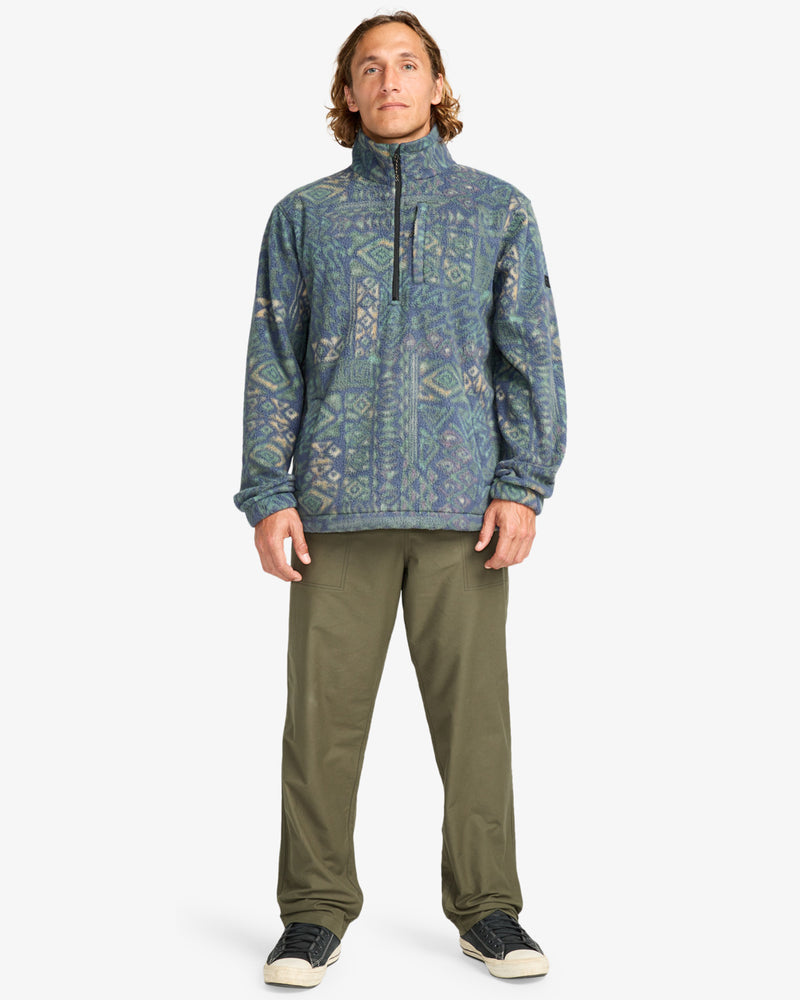 Load image into Gallery viewer, Billabong Men&#39;s Boundary Half Zip Mock Neck Navy 24A411507-NVY
