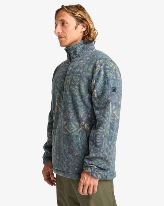 Billabong Men's Boundary Half Zip Mock Neck Navy 24A411507-NVY