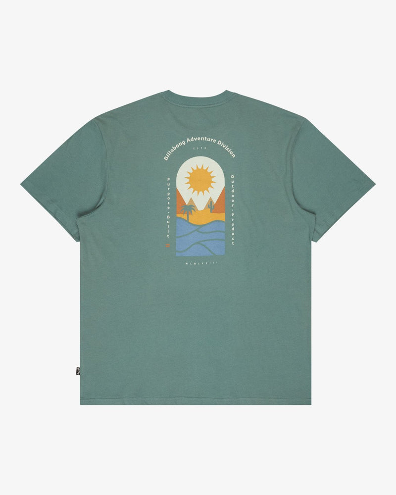 Load image into Gallery viewer, Billabong Men's Sun Down A/DIV Premium Short Sleeve T-Shirt Sea Green 24A501604-SGR
