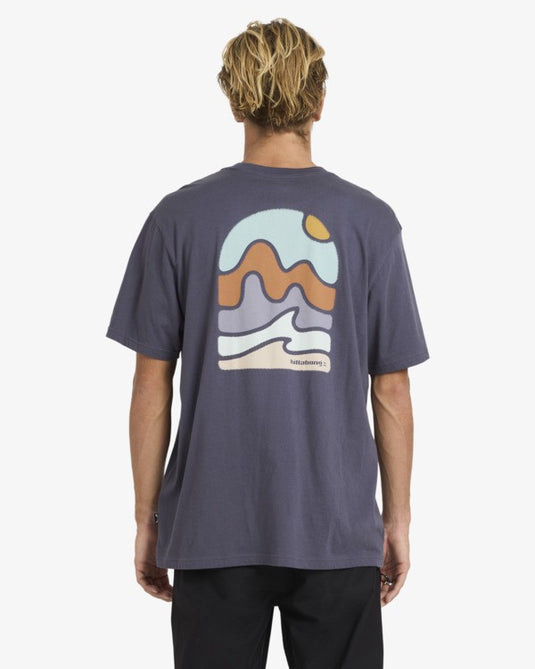 Billabong Men's Sun Down A/DIV Premium Short Sleeve T-Shirt Graystone 24A501604-GRST