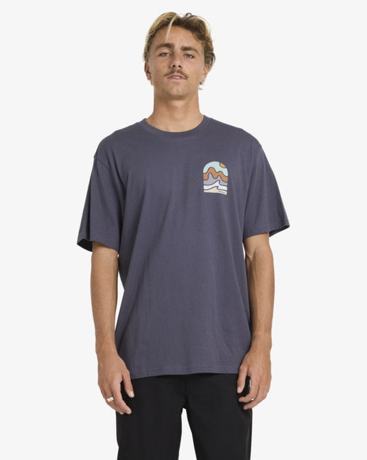 Billabong Men's Sun Down A/DIV Premium Short Sleeve T-Shirt Graystone 24A501604-GRST