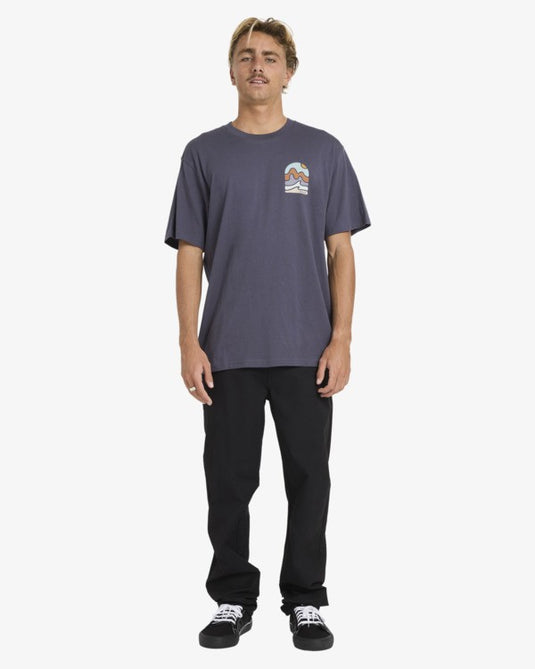 Billabong Men's Sun Down A/DIV Premium Short Sleeve T-Shirt Graystone 24A501604-GRST