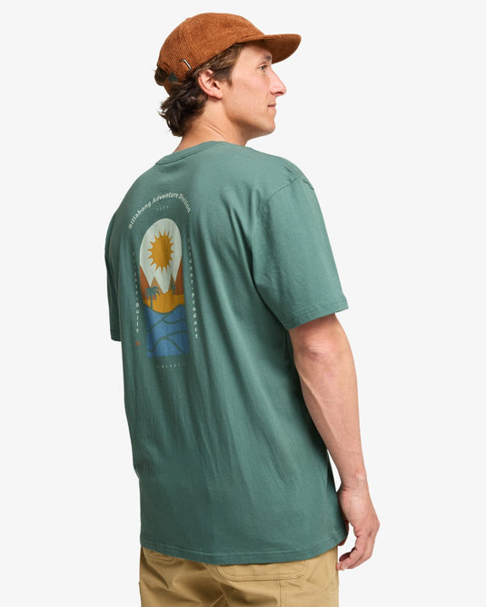 Billabong Men's Sun Down A/DIV Premium Short Sleeve T-Shirt Sea Green 24A501604-SGR