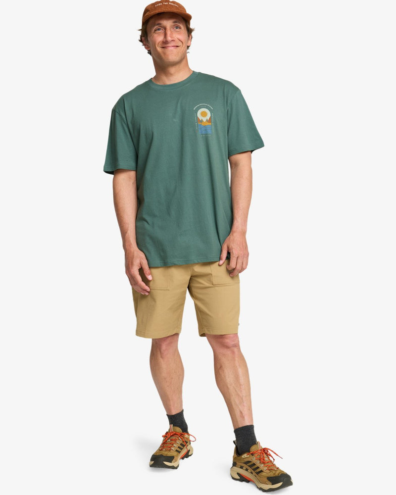 Load image into Gallery viewer, Billabong Men's Sun Down A/DIV Premium Short Sleeve T-Shirt Sea Green 24A501604-SGR
