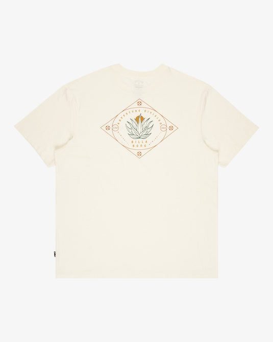 Billabong Men's Agave A/DIV Premium Short Sleeve T-Shirt Off White 24A501607-OFW