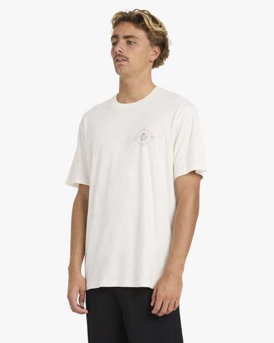 Billabong Men's Agave A/DIV Premium Short Sleeve T-Shirt Off White 24A501607-OFW