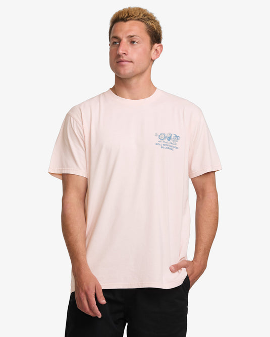 Billabong Men's Roll Premium Short Sleeves T-Shirt Light Pink 24A521518-LPK