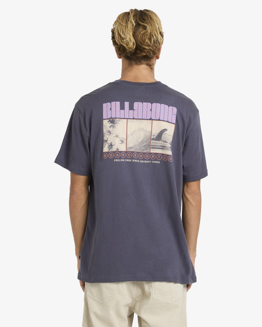 Billabong Men's Broadsheet Premium Short Sleeve T-Shirt Graystone 24A521608-GRST