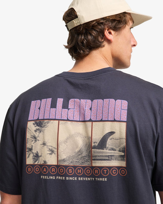 Billabong Men's Broadsheet Premium Short Sleeve T-Shirt Graystone 24A521608-GRST