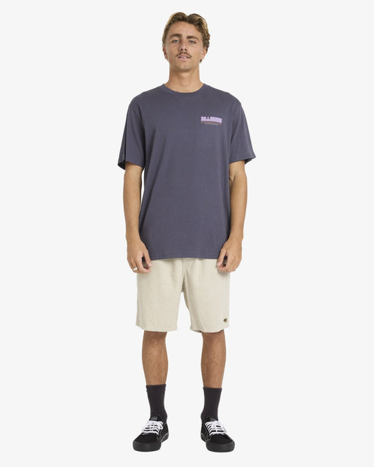 Billabong Men's Broadsheet Premium Short Sleeve T-Shirt Graystone 24A521608-GRST