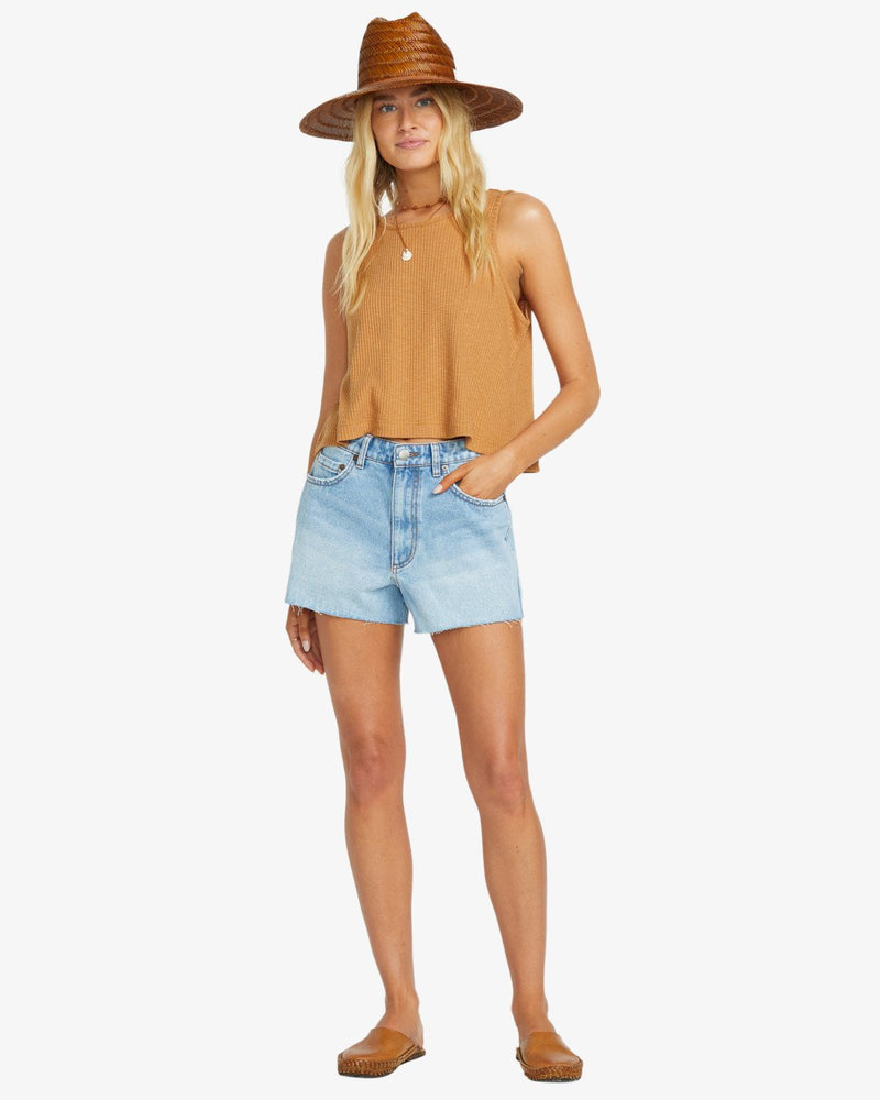 Load image into Gallery viewer, Billabong Women&#39;s Swell Side Knit Top Biscuit 24B021502-TLM0
