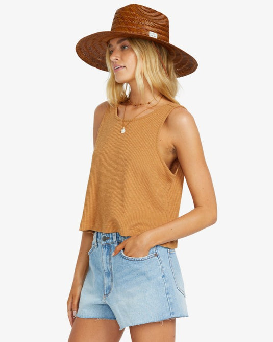 Billabong Women's Swell Side Knit Top Biscuit 24B021502-TLM0