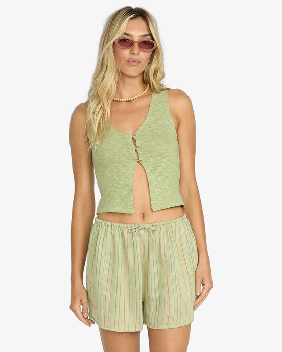 Billabong Women's Bren Knit Tnk Vest Top Pistachio 24B022502-GFM0