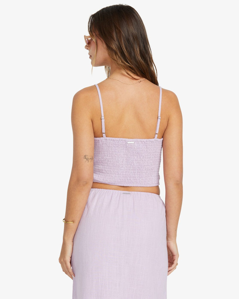 Load image into Gallery viewer, Billabong Women&#39;s Lost Lovers Crop Tank Top Amethyst Smoke 24B041511-AMS
