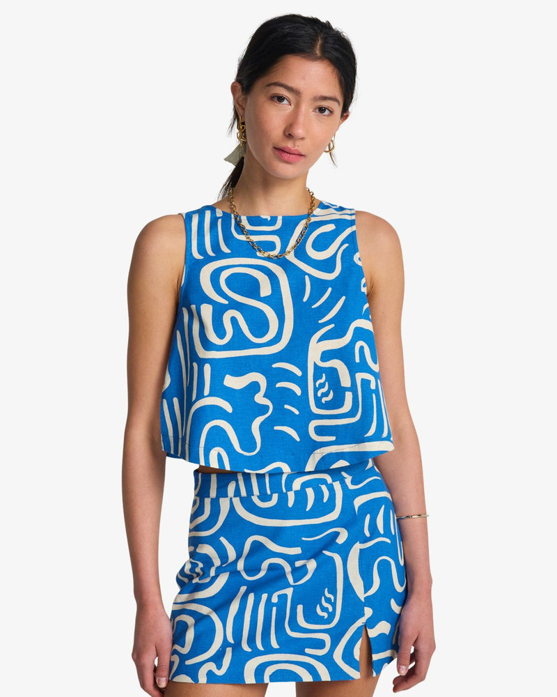Load image into Gallery viewer, Billabong Women's So Breezy Vest Top True Blue 24B061603-TRB1
