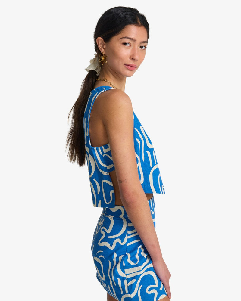 Load image into Gallery viewer, Billabong Women's So Breezy Vest Top True Blue 24B061603-TRB1
