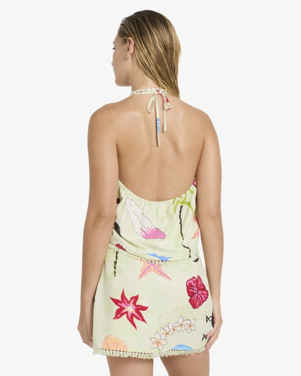 Load image into Gallery viewer, Billabong Women's Lottie Hall Palm Tree Tank Top Sunny Lime 24B061608-SLM
