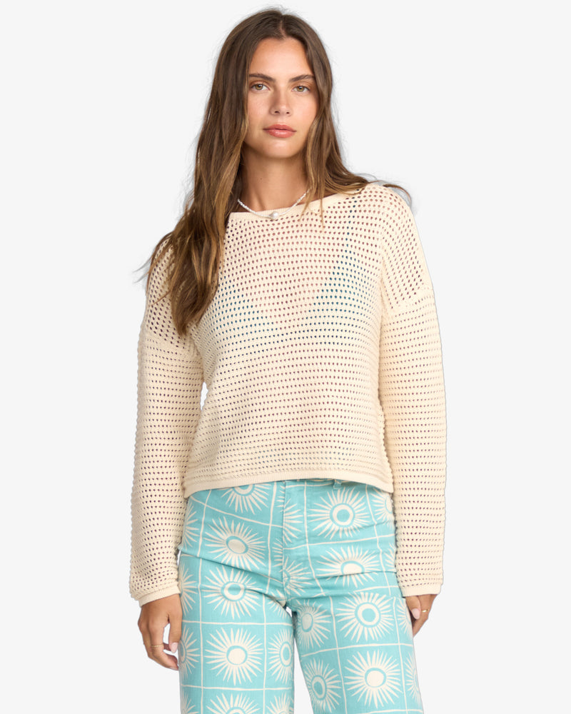 Load image into Gallery viewer, Billabong Women&#39;s Daybreak Pullover Sweater White Cap 24B071500_WCP
