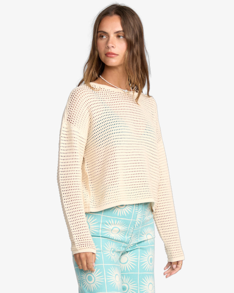 Load image into Gallery viewer, Billabong Women&#39;s Daybreak Pullover Sweater White Cap 24B071500_WCP
