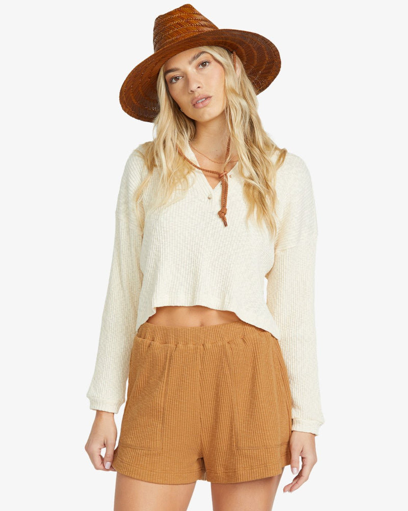 Load image into Gallery viewer, Billabong Women&#39;s Swell Side Elastic Waist Shorts Biscuit 24B091502-TLM0
