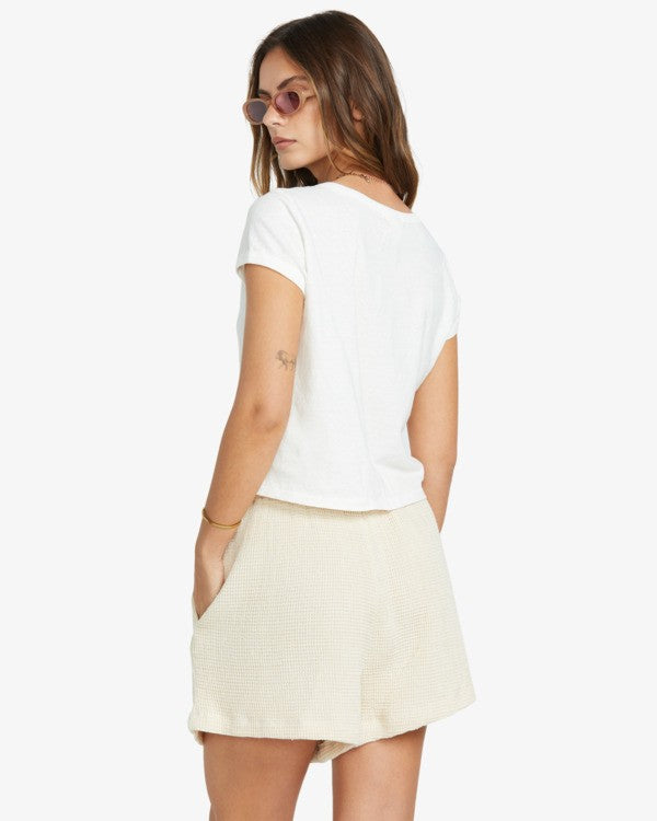 Load image into Gallery viewer, Billabong Women&#39;s So Cozy Elastic Waist Shorts Dove 24B091506-TEL0
