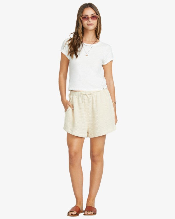 Load image into Gallery viewer, Billabong Women&#39;s So Cozy Elastic Waist Shorts Dove 24B091506-TEL0
