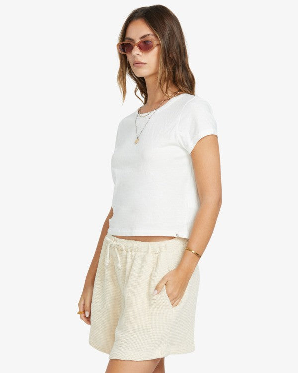 Load image into Gallery viewer, Billabong Women&#39;s So Cozy Elastic Waist Shorts Dove 24B091506-TEL0
