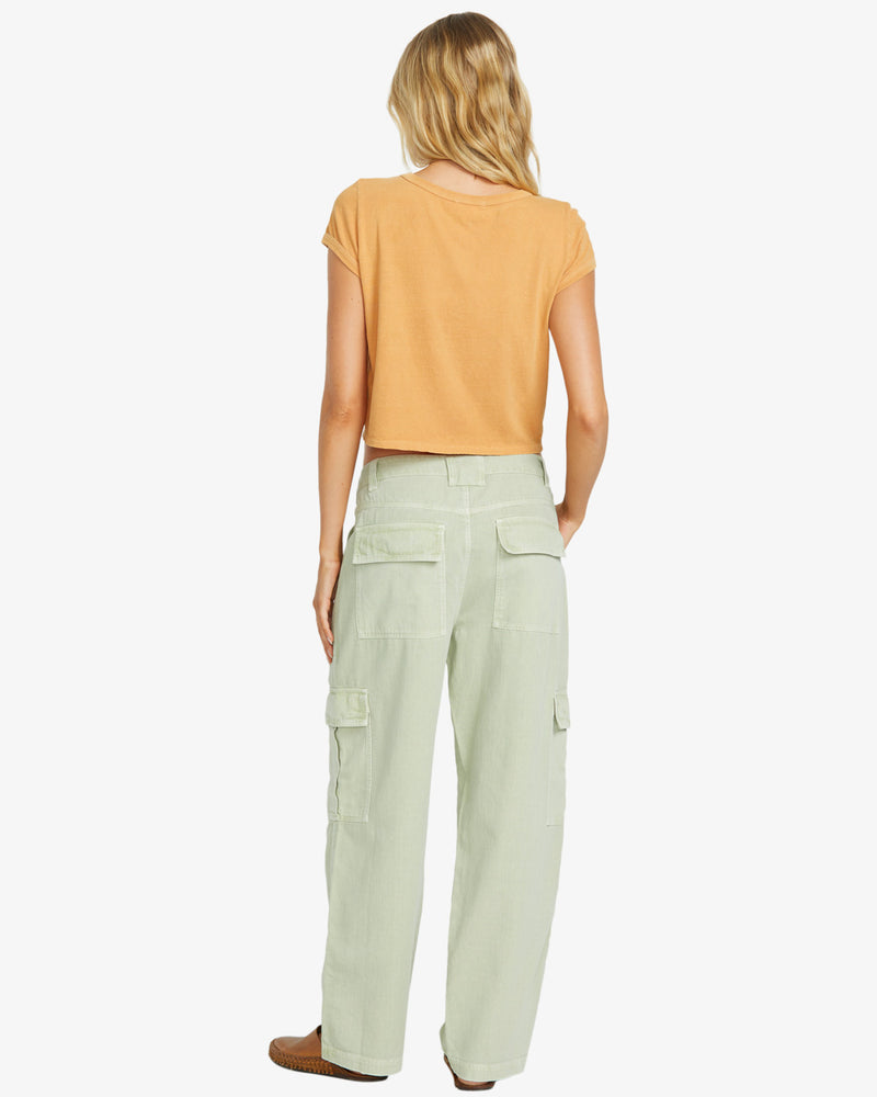 Load image into Gallery viewer, Billabong Women&#39;s Walk Along Cargo Pants Pistachio 24B111504-GFM0

