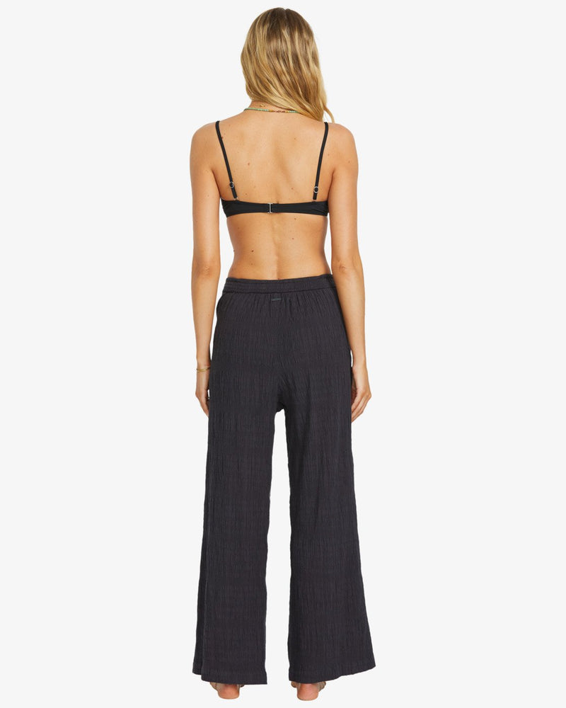 Load image into Gallery viewer, Billabong Women&#39;s Sandy Shore Elastic Waist Pants Black Sands 24B121504-BSD

