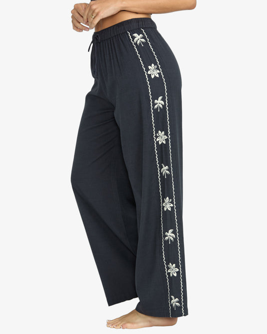 Billabong Women's Days End Elasticated Trousers Black Sands 24B122502-BSD
