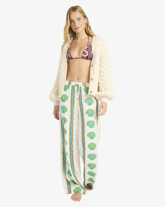 Billabong Women's Coastal Crush Elasticated Pants Salt Crystal 24B124500-SCS1