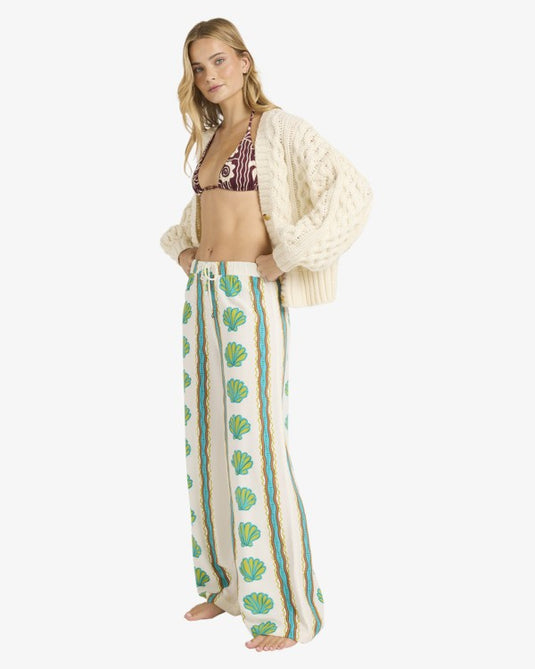 Billabong Women's Coastal Crush Elasticated Pants Salt Crystal 24B124500-SCS1