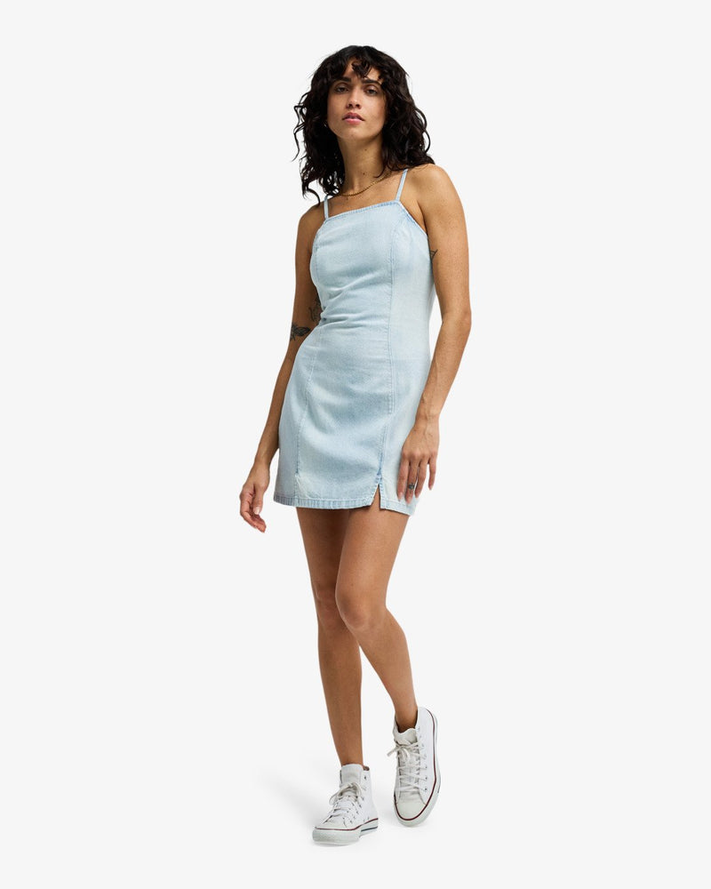 Load image into Gallery viewer, Billabong Women's Jade Saltwashed Denim Dress Blue Mist 24B131600-BMT
