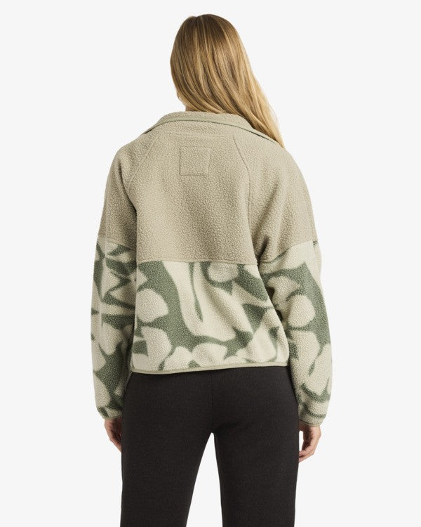 Load image into Gallery viewer, Billabong Women's Popoyo Snap Up Fleece Seagrass 24B313503-GHJ0
