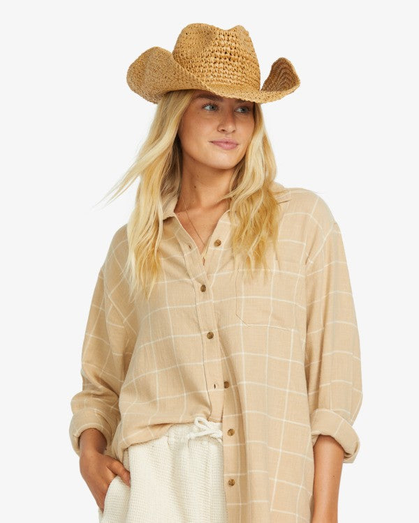Load image into Gallery viewer, Billabong Women's Take It West Straw Hat Natural 24E551510-NAT1
